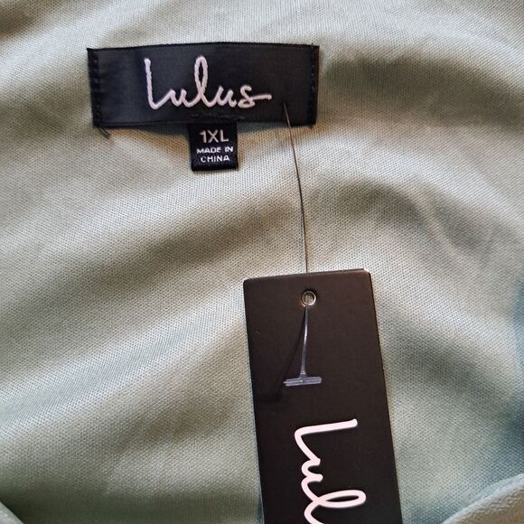 Lulus Lost In The Moment Boho Party Sage Brush Maxi Dress In Green Sz 1XL NWT - Picture 8 of 14